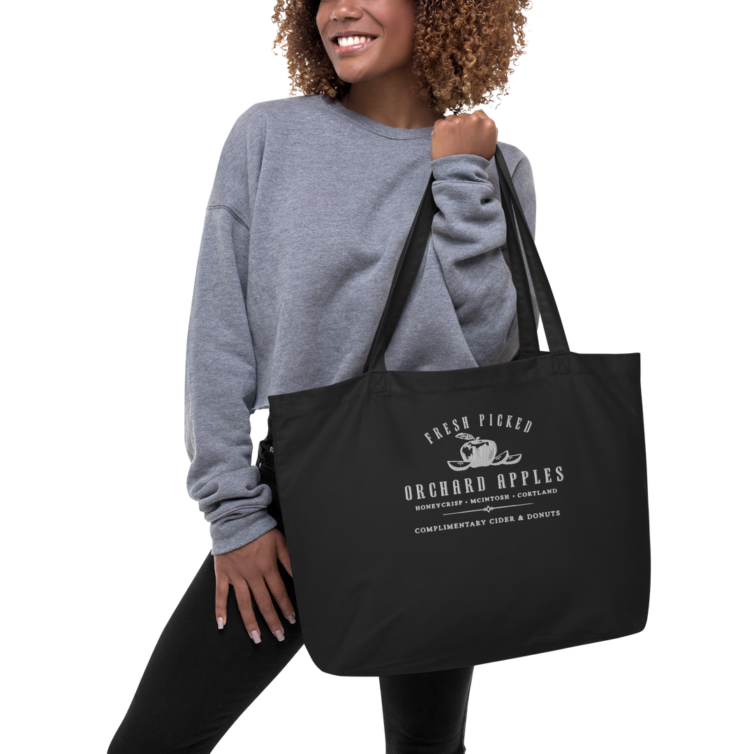 Large Fresh Picked Organic Apple tote bag