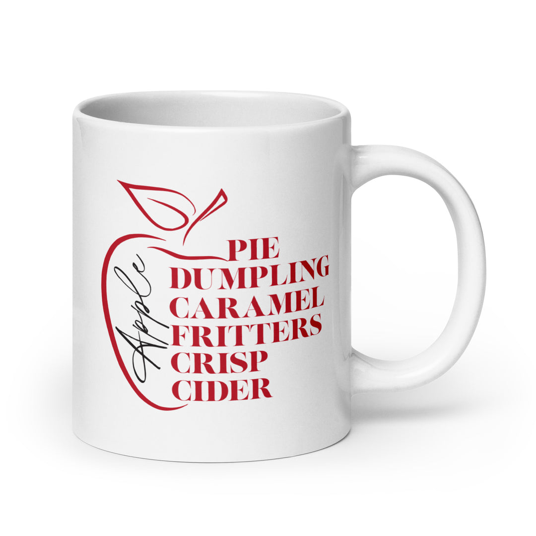 Apple Faves White glossy mug