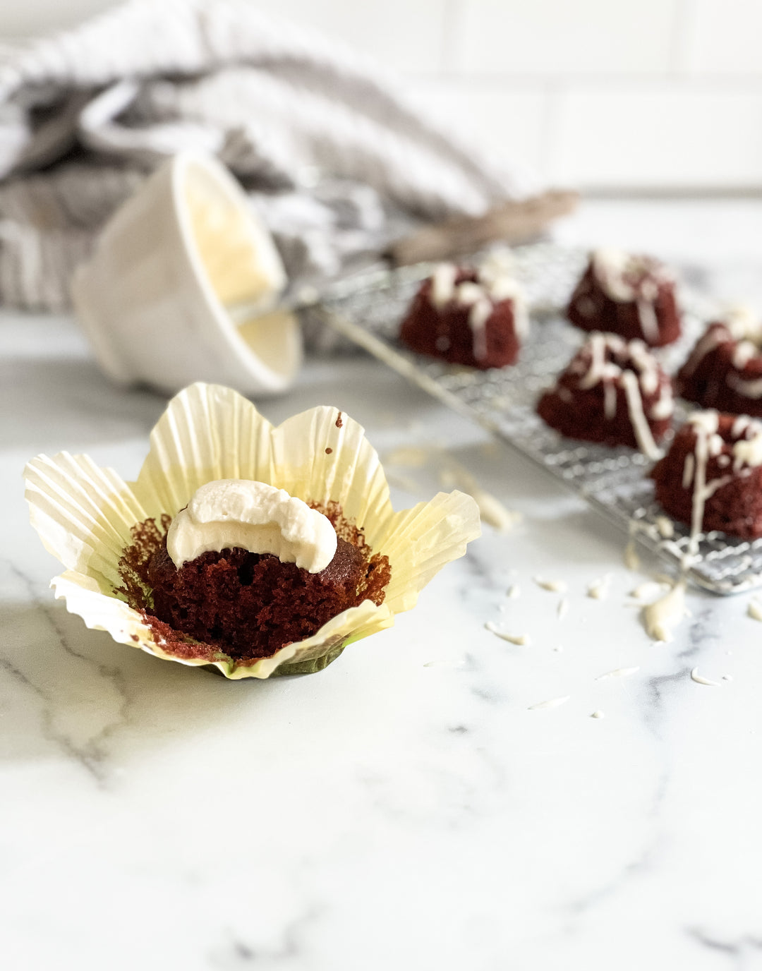 Busy and Baked Red Velvet Cupcakes