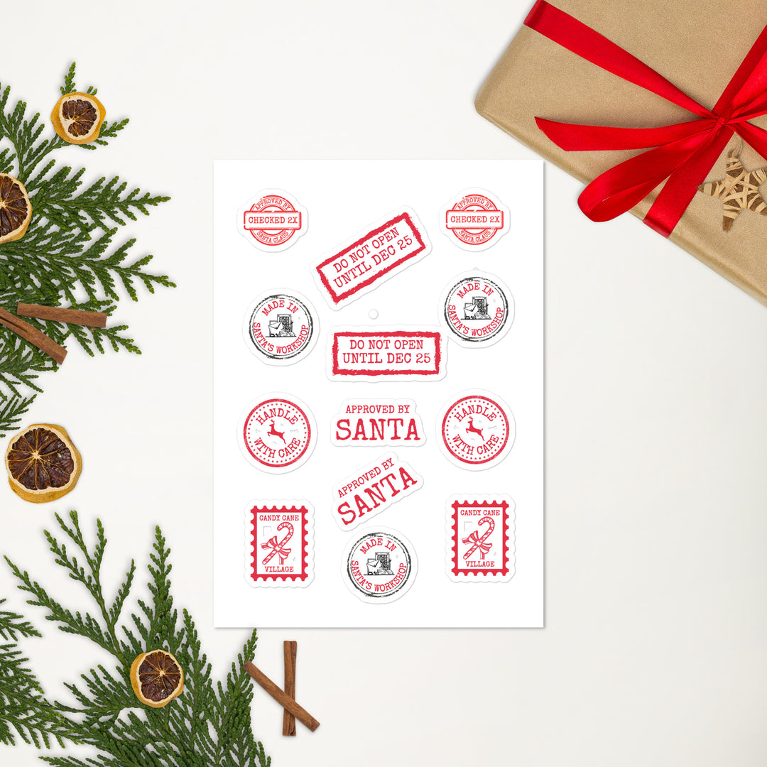 Christmas Stamp Sticker sheet