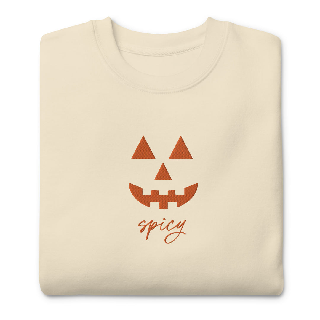 Pumpkin Spicy Embroidered Unisex Premium Sweatshirt